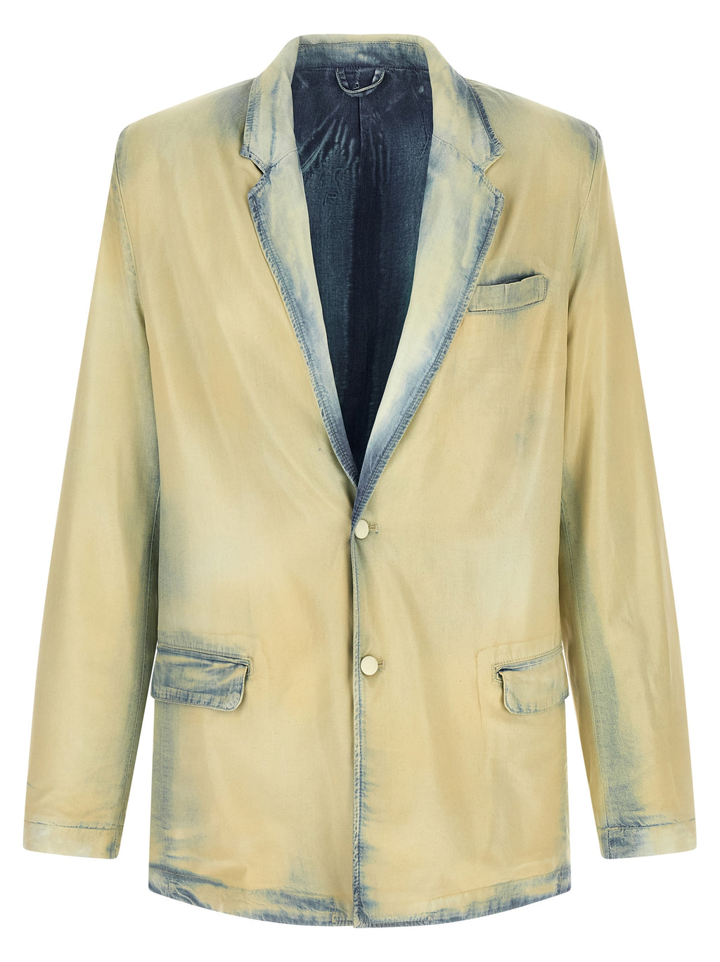Diesel D-Nivale X-Ray Bleached Lyocell Blazer