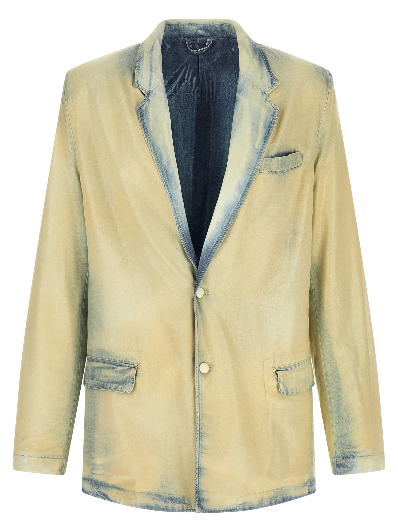 Diesel D-Nivale X-Ray Bleached Lyocell Blazer