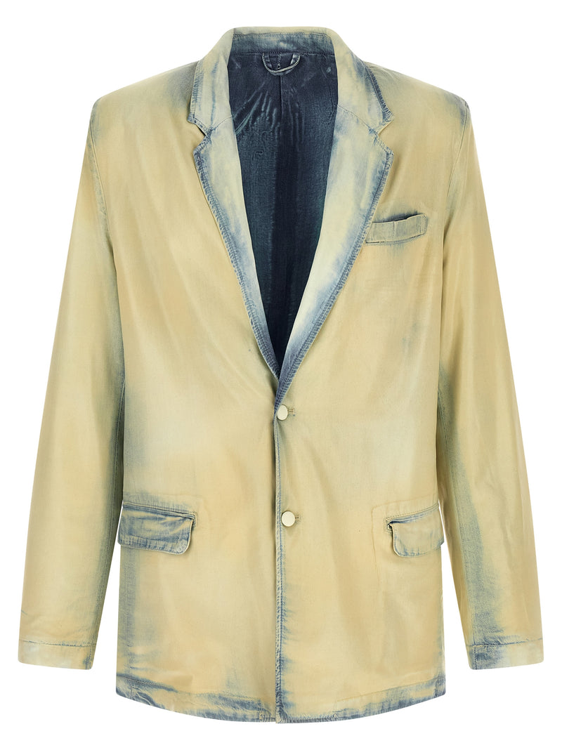 Diesel D-Nivale X-Ray Bleached Lyocell Blazer