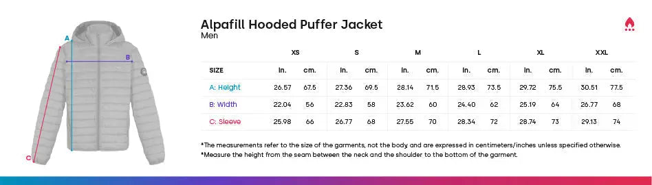 Men's Alpafill Puffer Alpaca Jacket Purely Alpaca