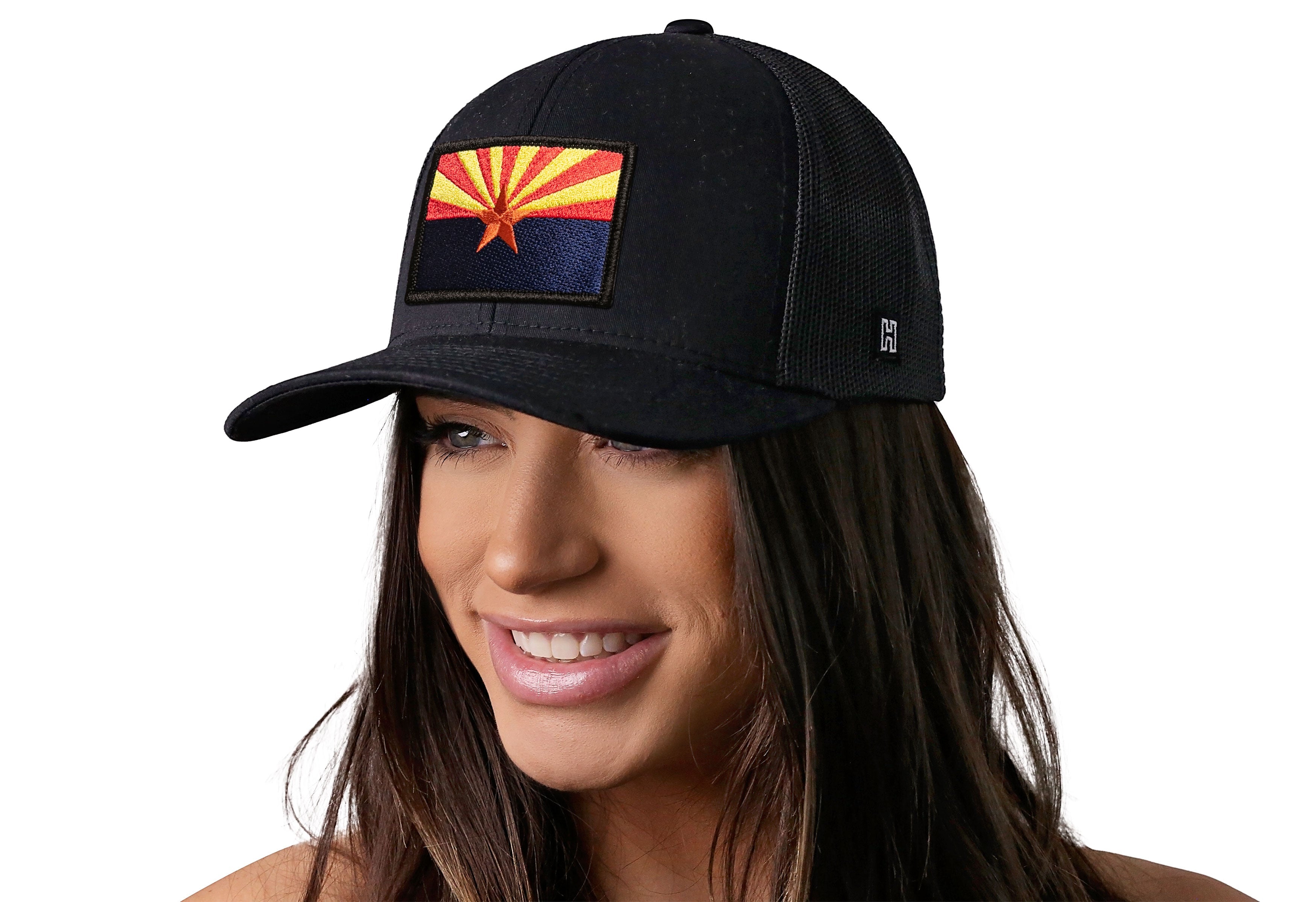 Arizona Flag Trucker Hat  |  Black CA Snapback Haka Hat