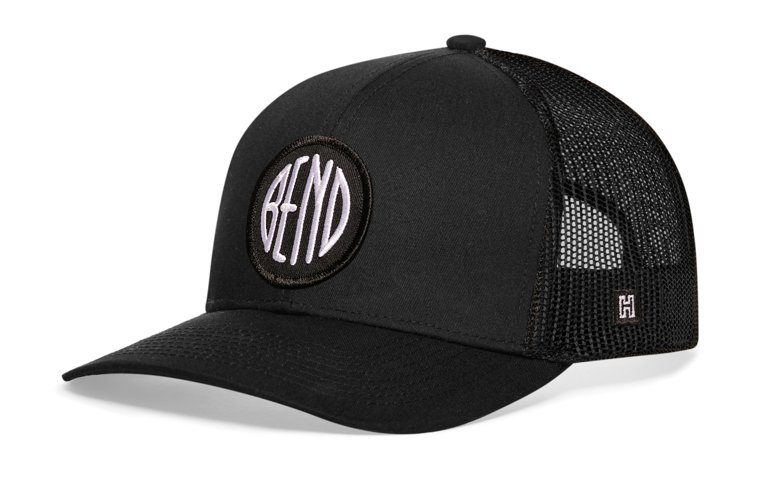 Bend Oregon Trucker Hat — Black Snapback Haka Hat