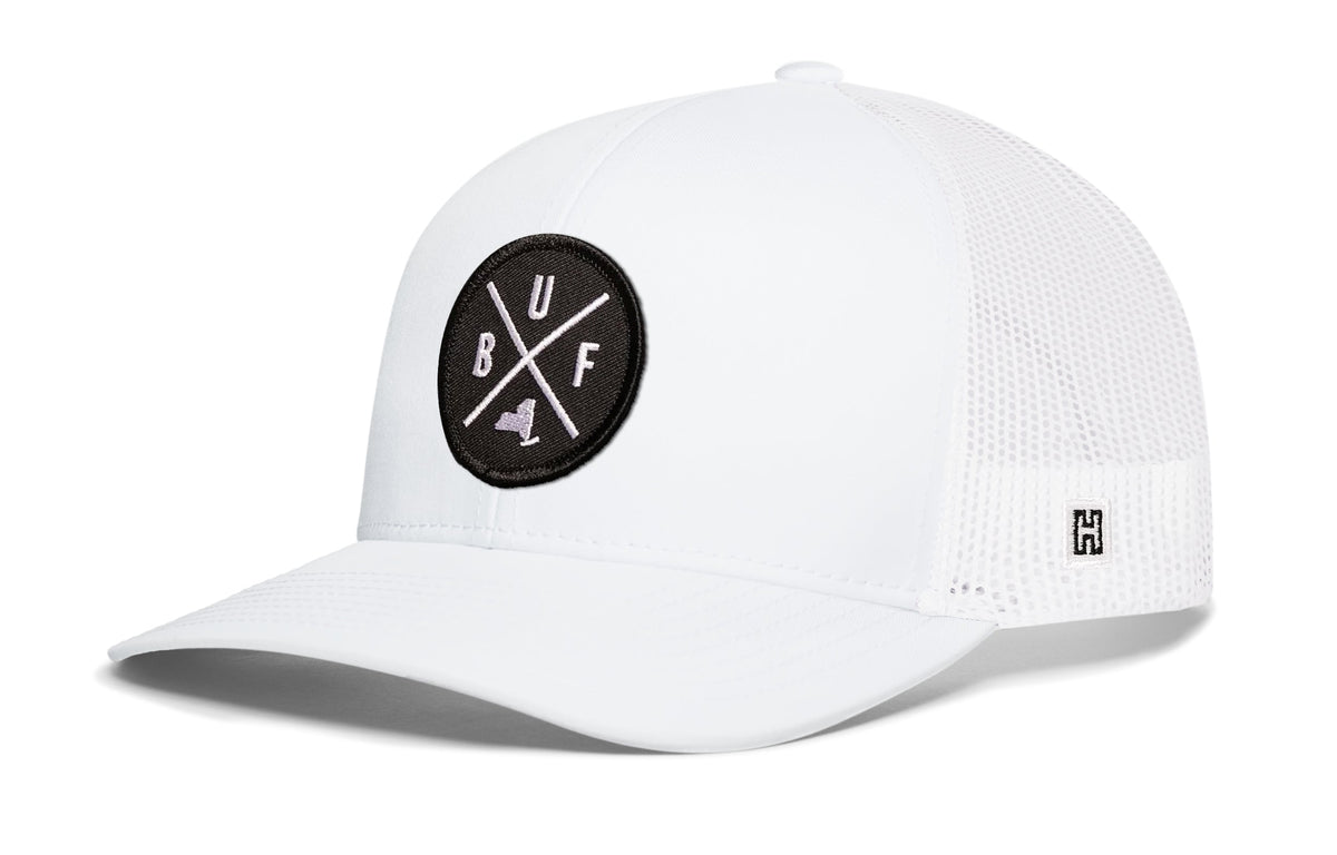 Buffalo BUF X trucker hat — front panel BUF X mark