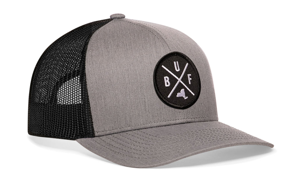Buffalo BUF X trucker hat — angle view