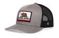 California Flag Trucker Hat  |  Gray-Black CA Snapback Haka Hat