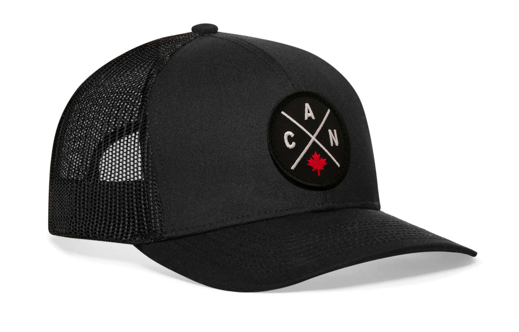 Canada Trucker Hat  |  Black CAN X Snapback Haka Hat