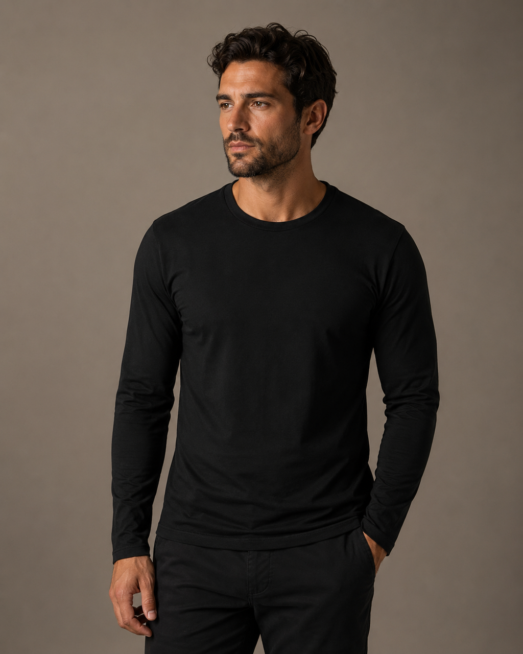 Cranberry's Basics Long Sleeve Fitted Crew Cranberry's