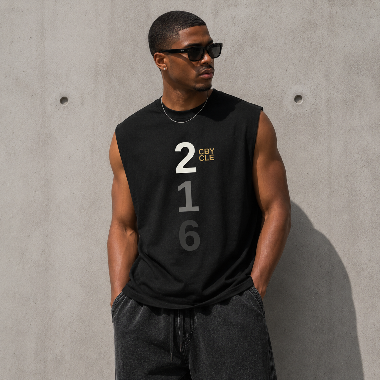 CBY CLE 216 Stacked Fade Tank Top