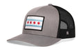Chicago Flag Trucker Hat — Gray-Black City Snapback Haka Hat
