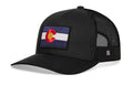 Colorado Flag Trucker Hat — Black CO Snapback Haka Hat