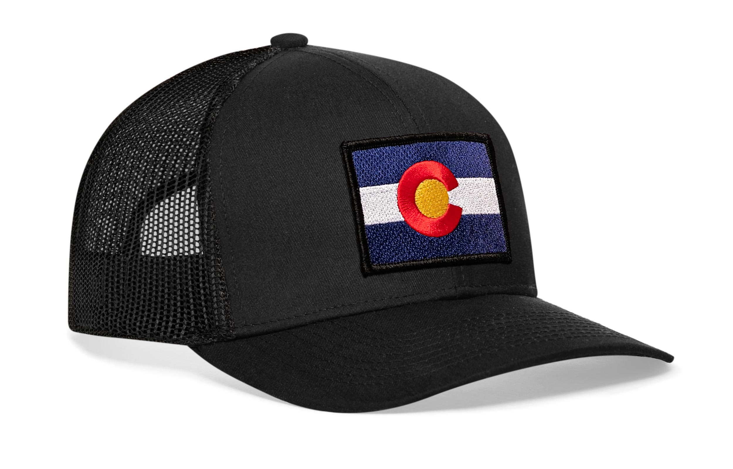 Colorado Flag Trucker Hat — Black CO Snapback Haka Hat