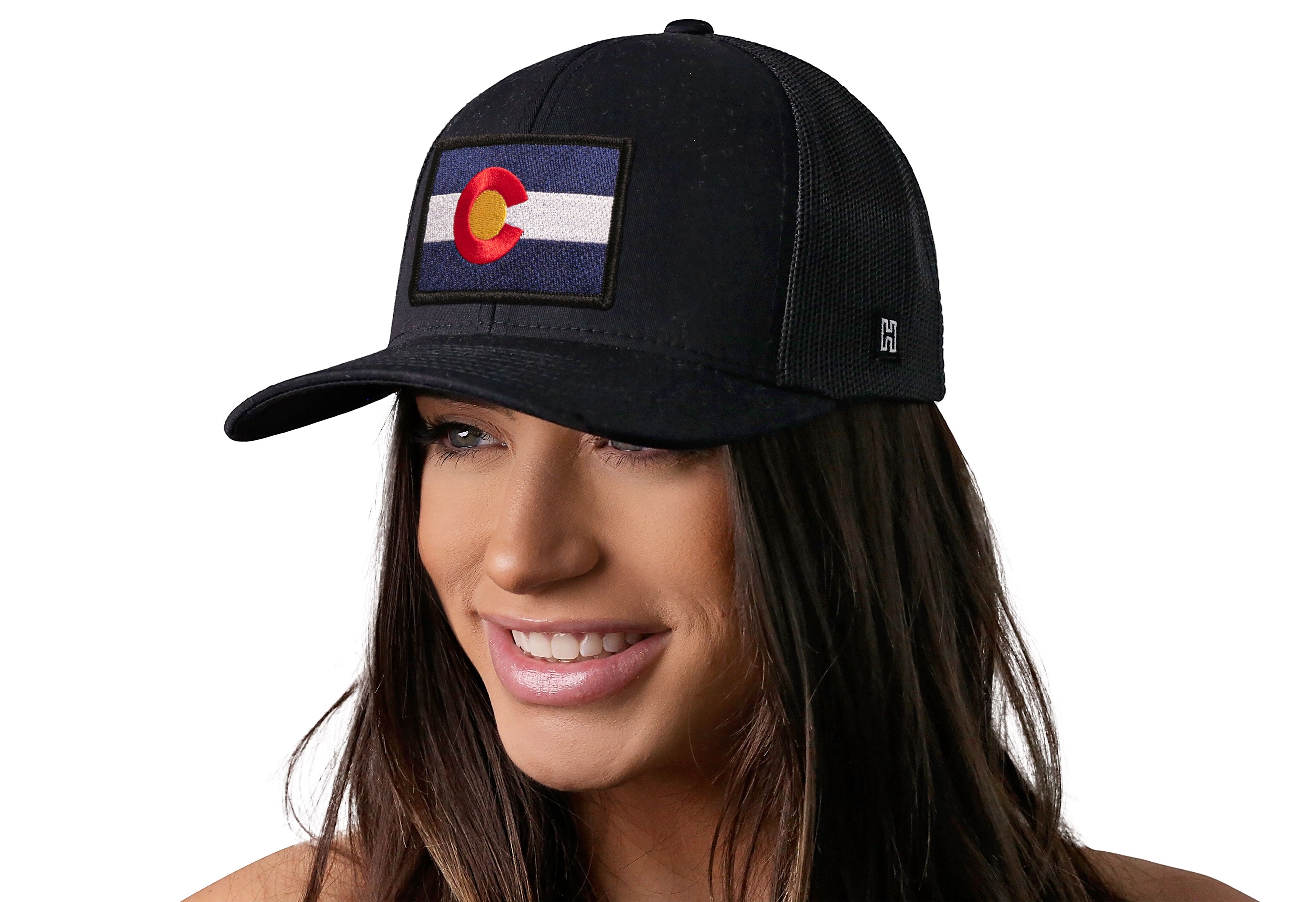 Colorado Flag Trucker Hat — Black CO Snapback Haka Hat