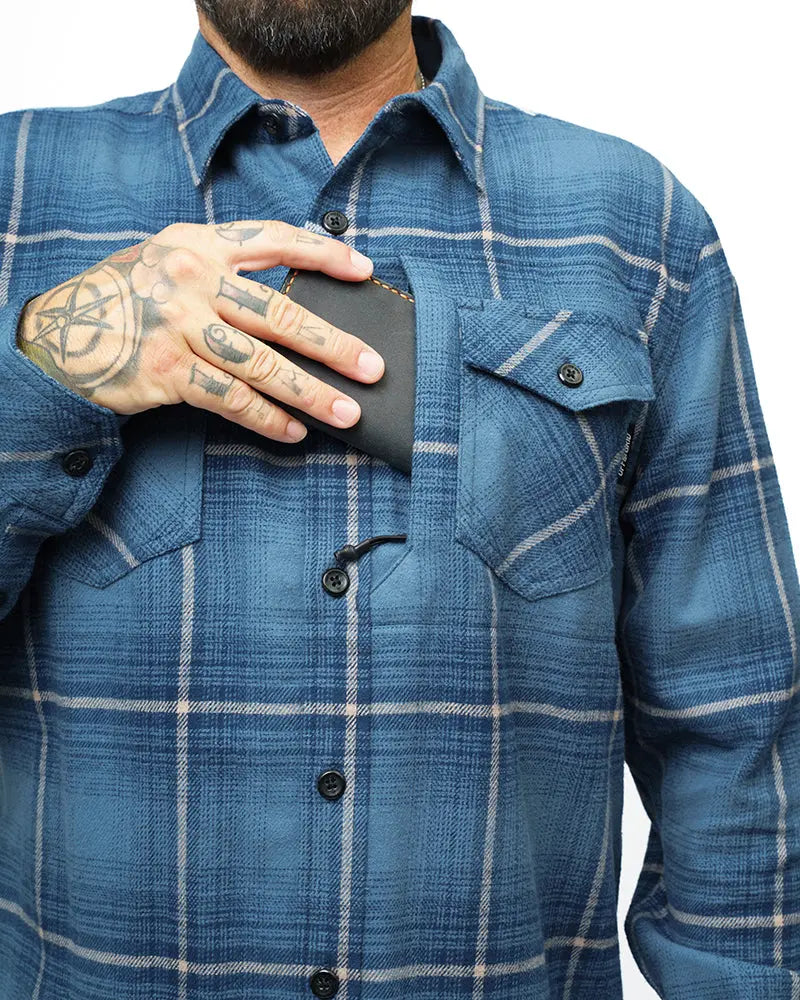 Destroyer Flannel - Pale Blue Off The Grid Surplus