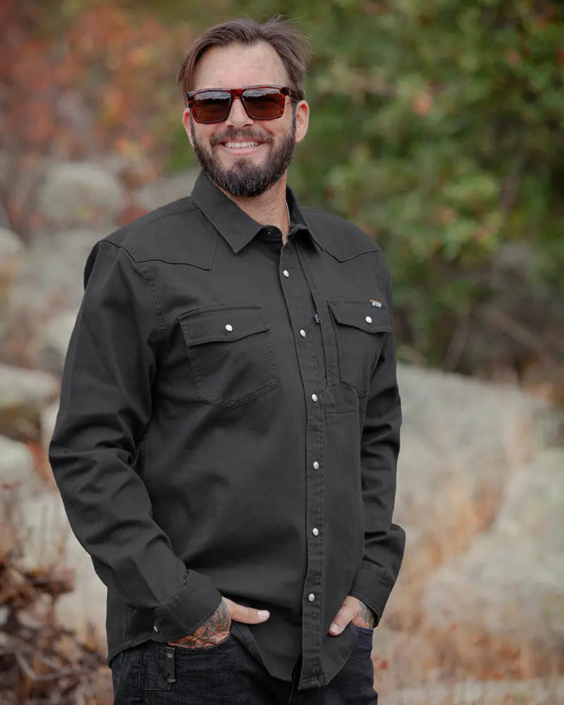 Earl Denim Shirt - Vintage Black Off The Grid Surplus