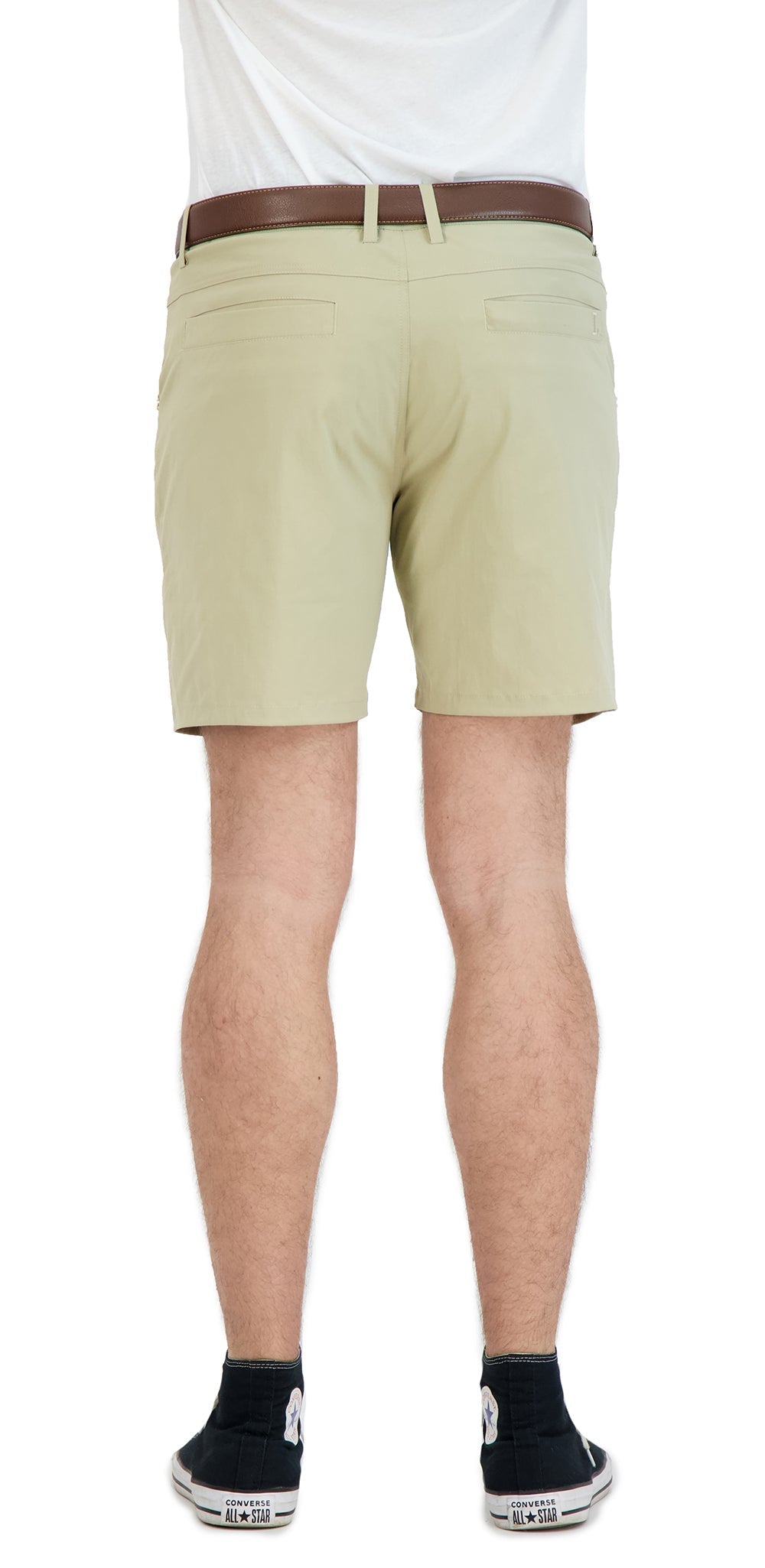 Everyday stretch shorts with built-in liner — khaki, business casual