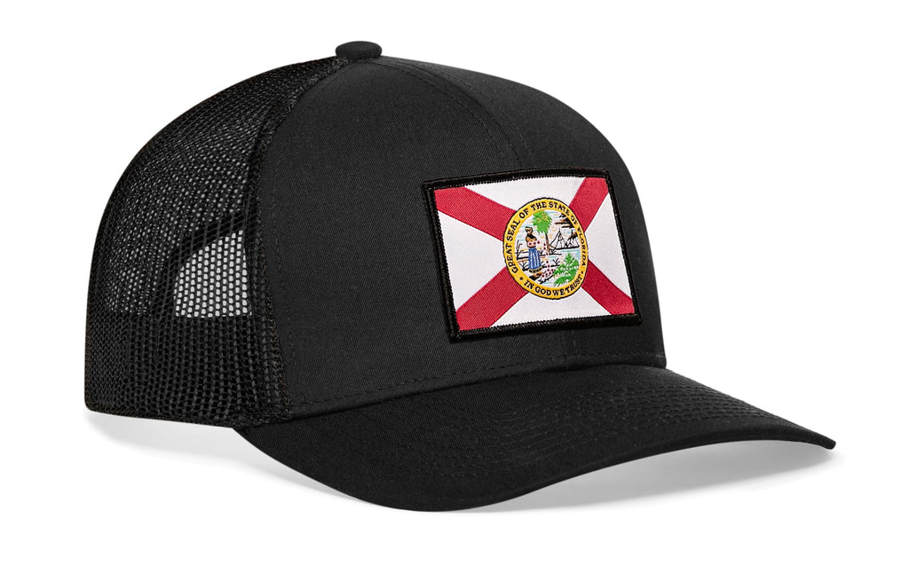 Florida Flag Trucker Hat — Gray-Black FL Snapback Haka Hat