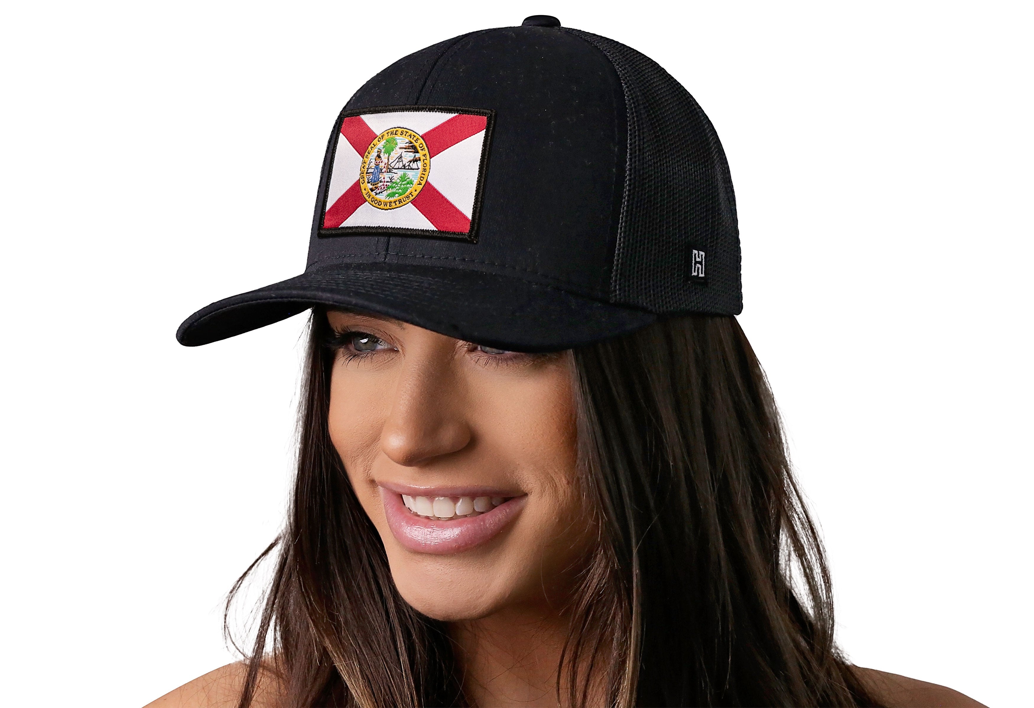 Florida Flag Trucker Hat — Gray-Black FL Snapback Haka Hat