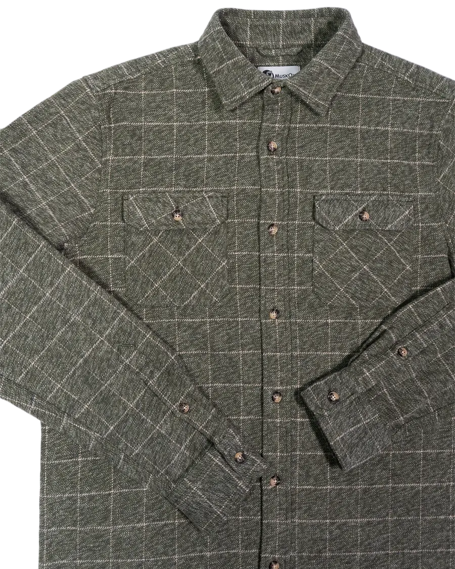 Grand Flannel, Moss Green MuskOx Flannels