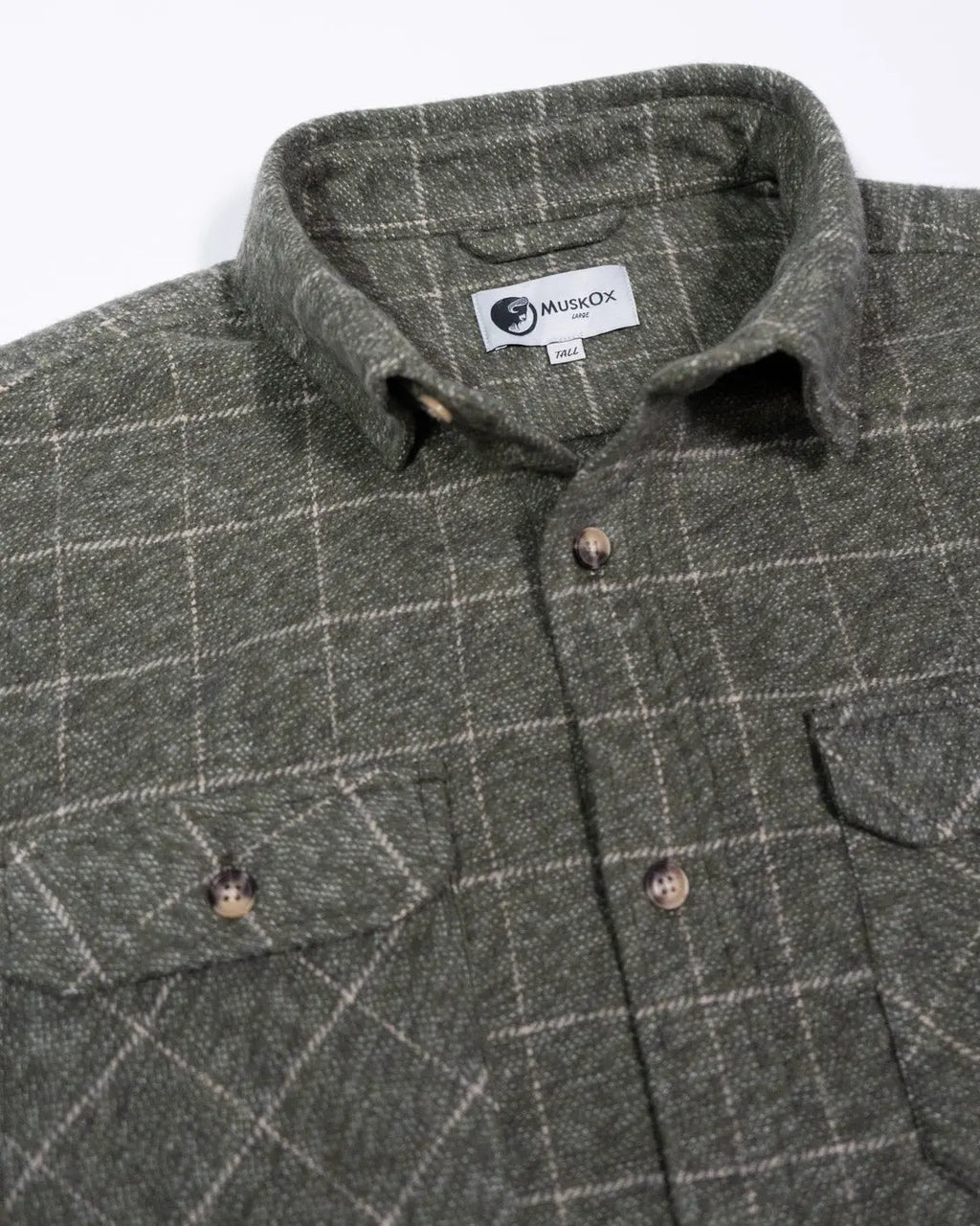 Grand Flannel, Moss Green MuskOx Flannels