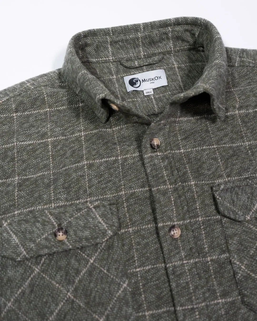 Grand Flannel, Moss Green MuskOx Flannels
