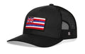Hawaii Flag Trucker Hat  |  Black HI Snapback Haka Hat
