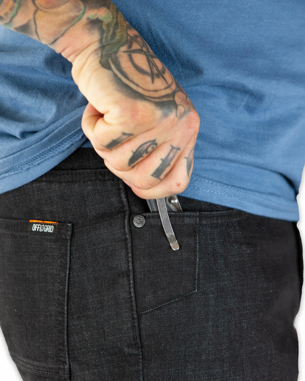 Hideout Denim Taper Fit Pants - Black Off The Grid Surplus