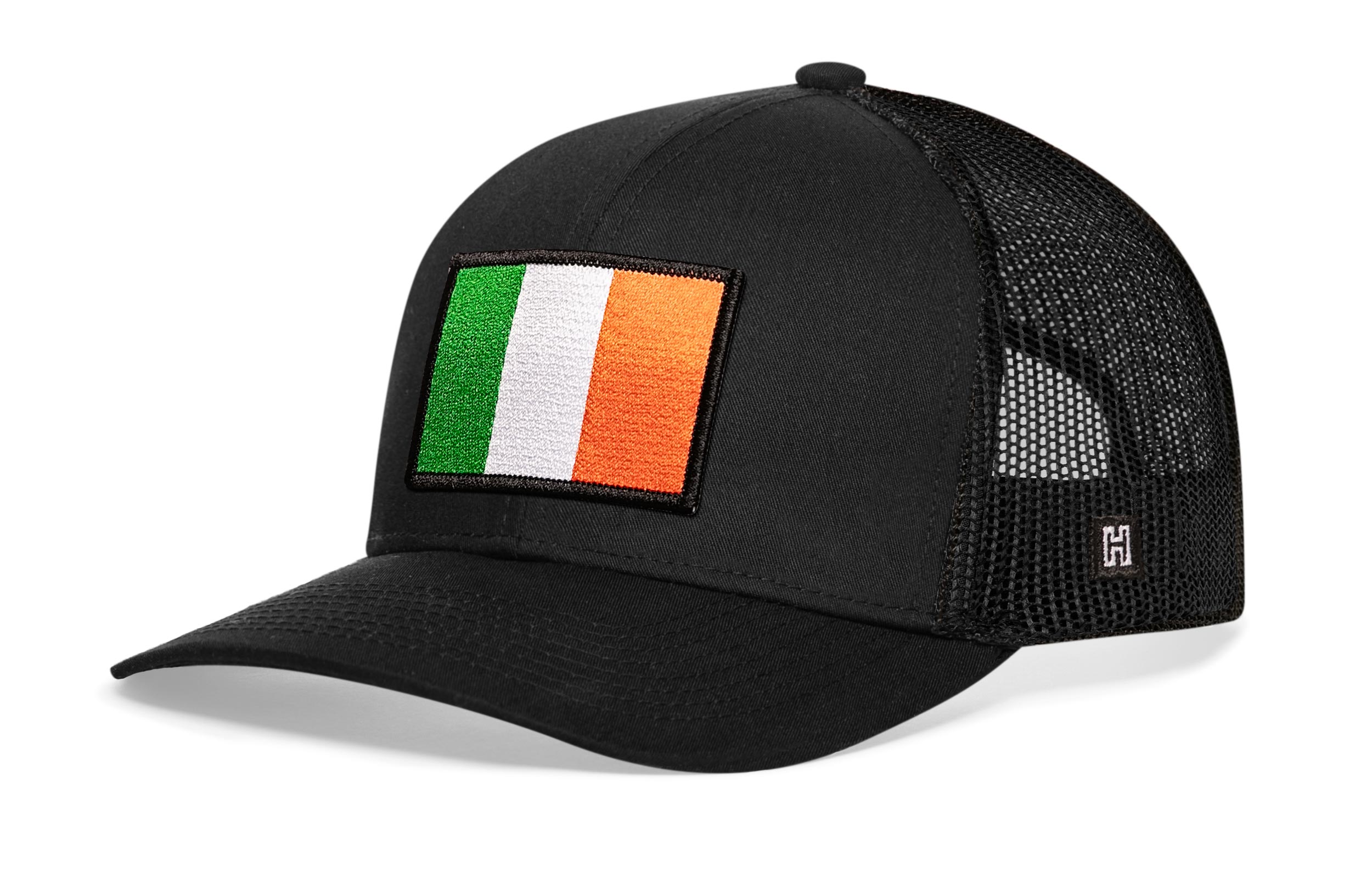Ireland Flag Trucker Hat  |  Black Irish Snapback Haka Hat