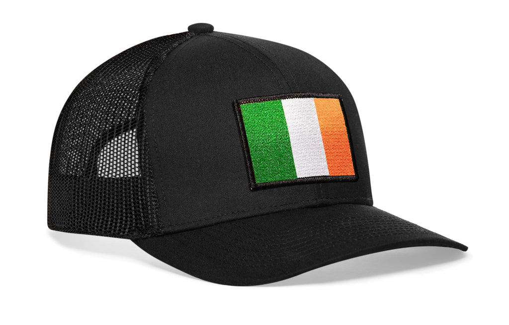 Ireland Flag Trucker Hat  |  Black Irish Snapback Haka Hat