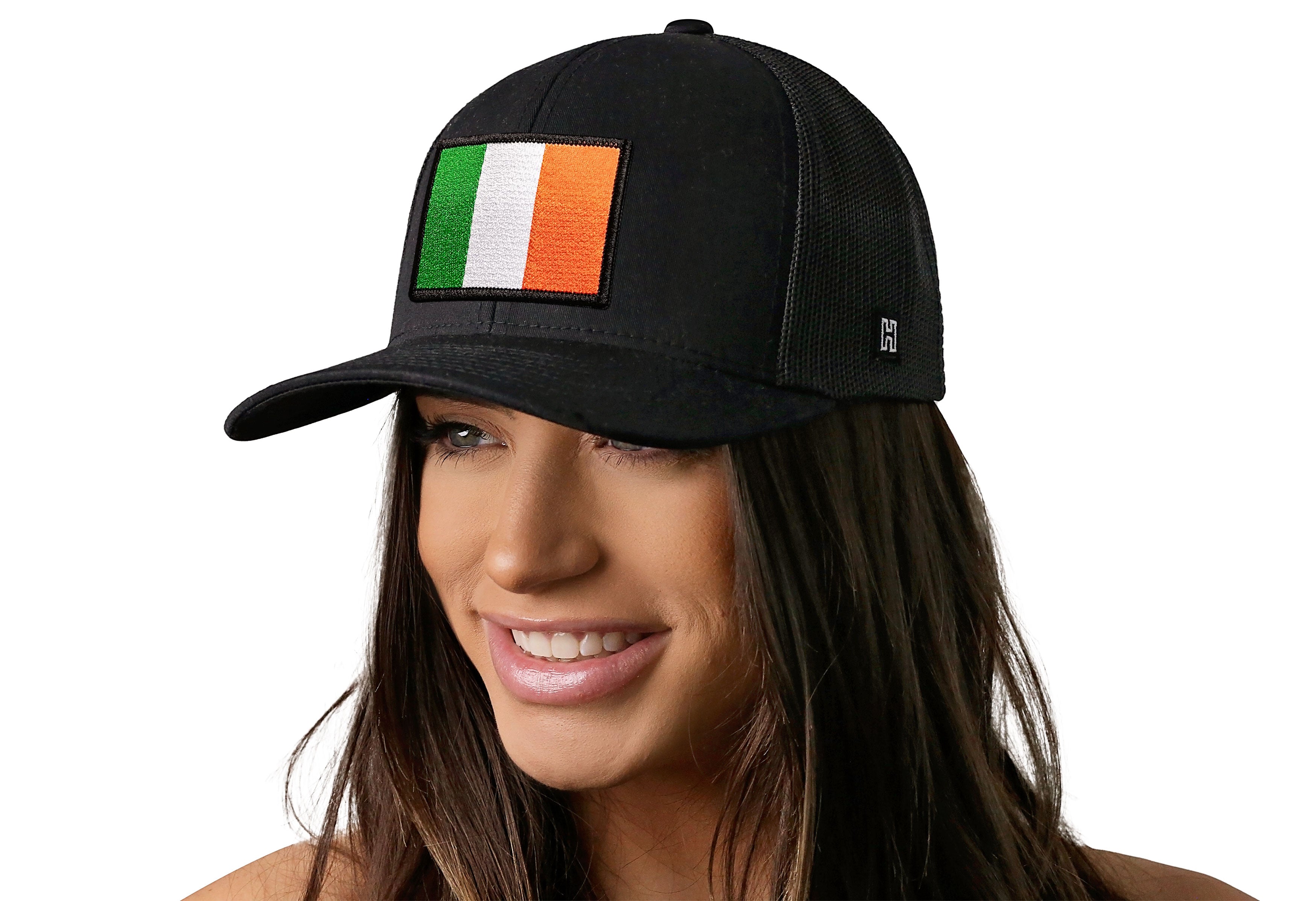 Ireland Flag Trucker Hat  |  Black Irish Snapback Haka Hat