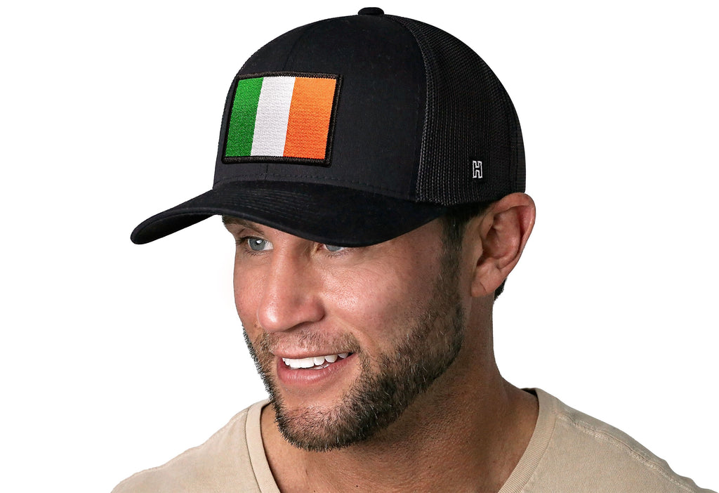 Ireland Flag Trucker Hat  |  Black Irish Snapback Haka Hat