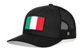 Italian Flag Trucker Hat  |  Black Italy Snapback Haka Hat