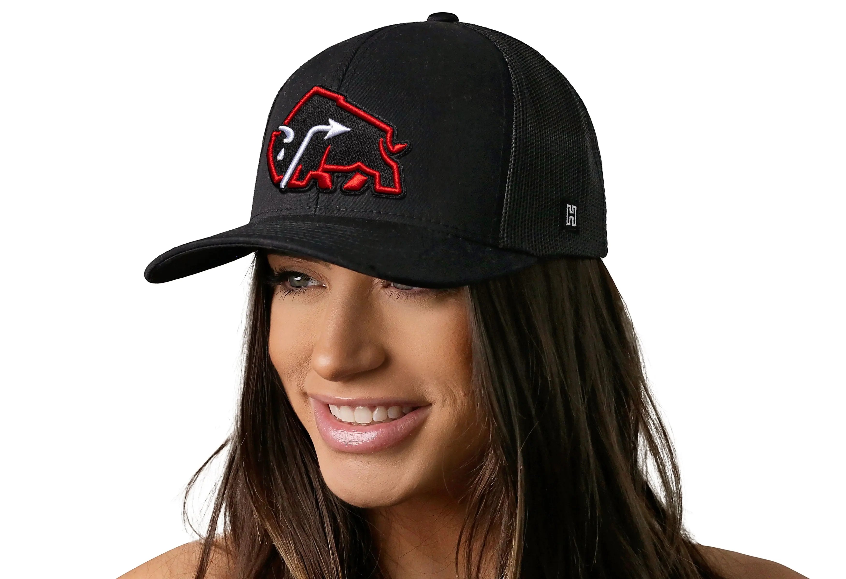 JBR x Haka Red Bison  |  Black Buffalo Snapback Haka Hat