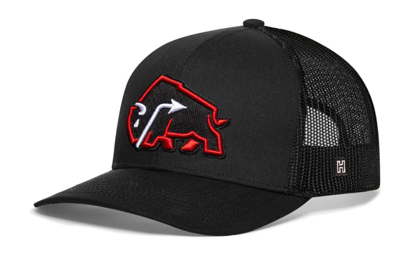 JBR x Haka Red Bison  |  Black Buffalo Snapback Haka Hat