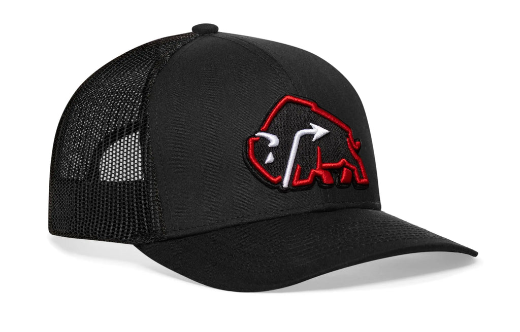 JBR x Haka Red Bison  |  Black Buffalo Snapback Haka Hat