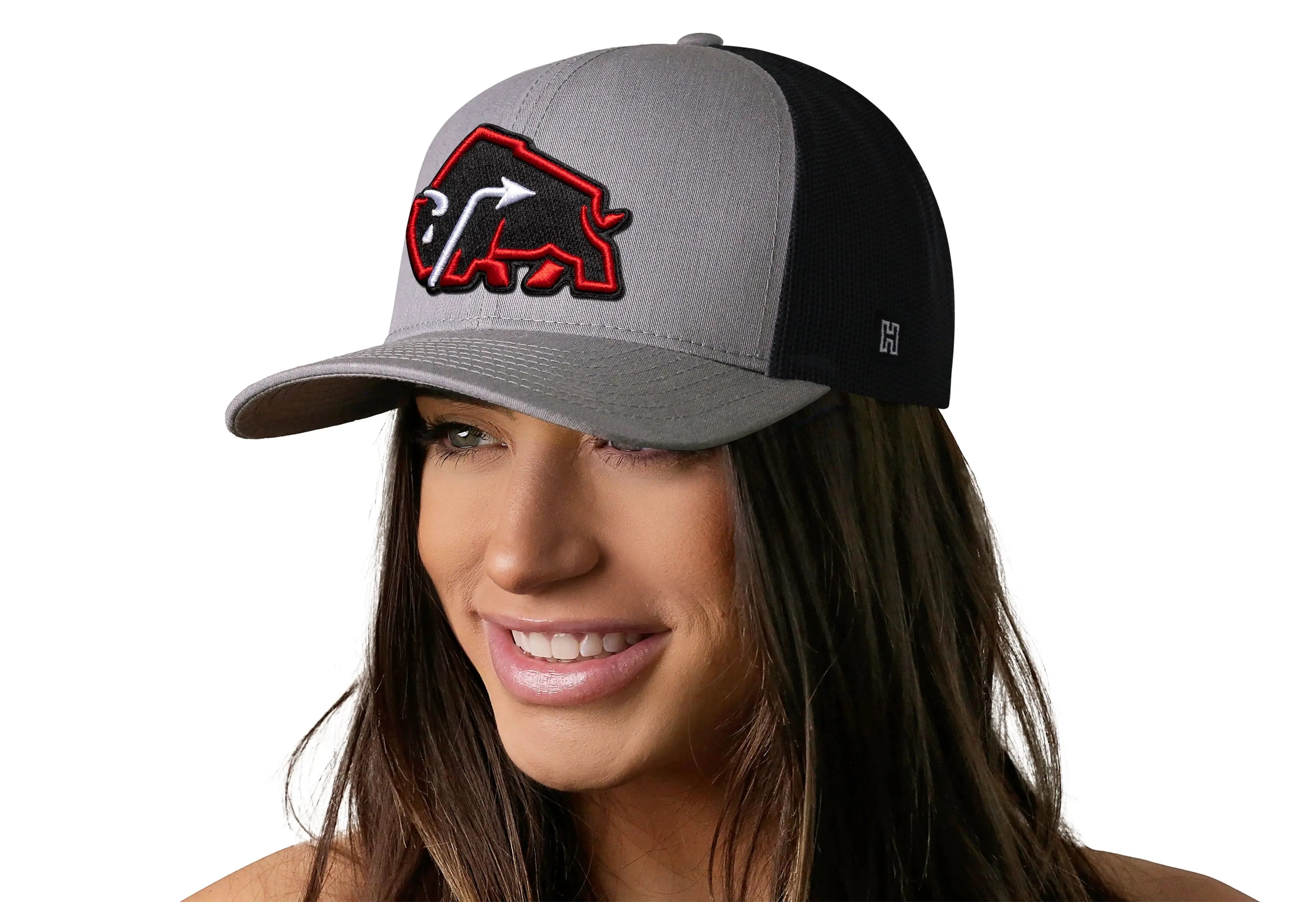 JBR x Haka Red Bison  |  Gray-Black Buffalo Snapback Haka Hat