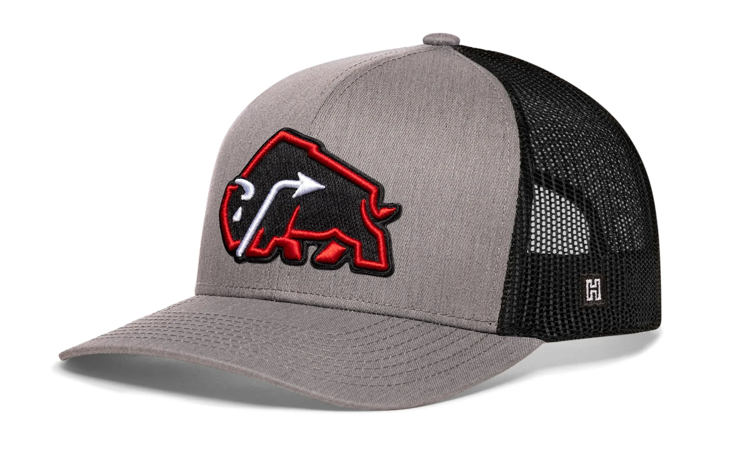 JBR x Haka Red Bison  |  Gray-Black Buffalo Snapback Haka Hat