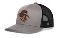 JBR Logo  |  Gray Black Poly Leather Snapback Haka Hat