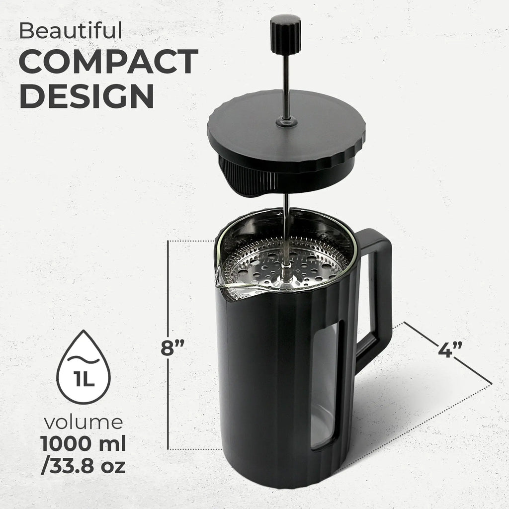 French Press Essentials Bundle, Black Kaffe Products