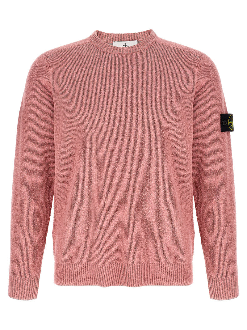 Stone Island 5100033 Bouclé Cotton Crewneck Sweater Stone Island