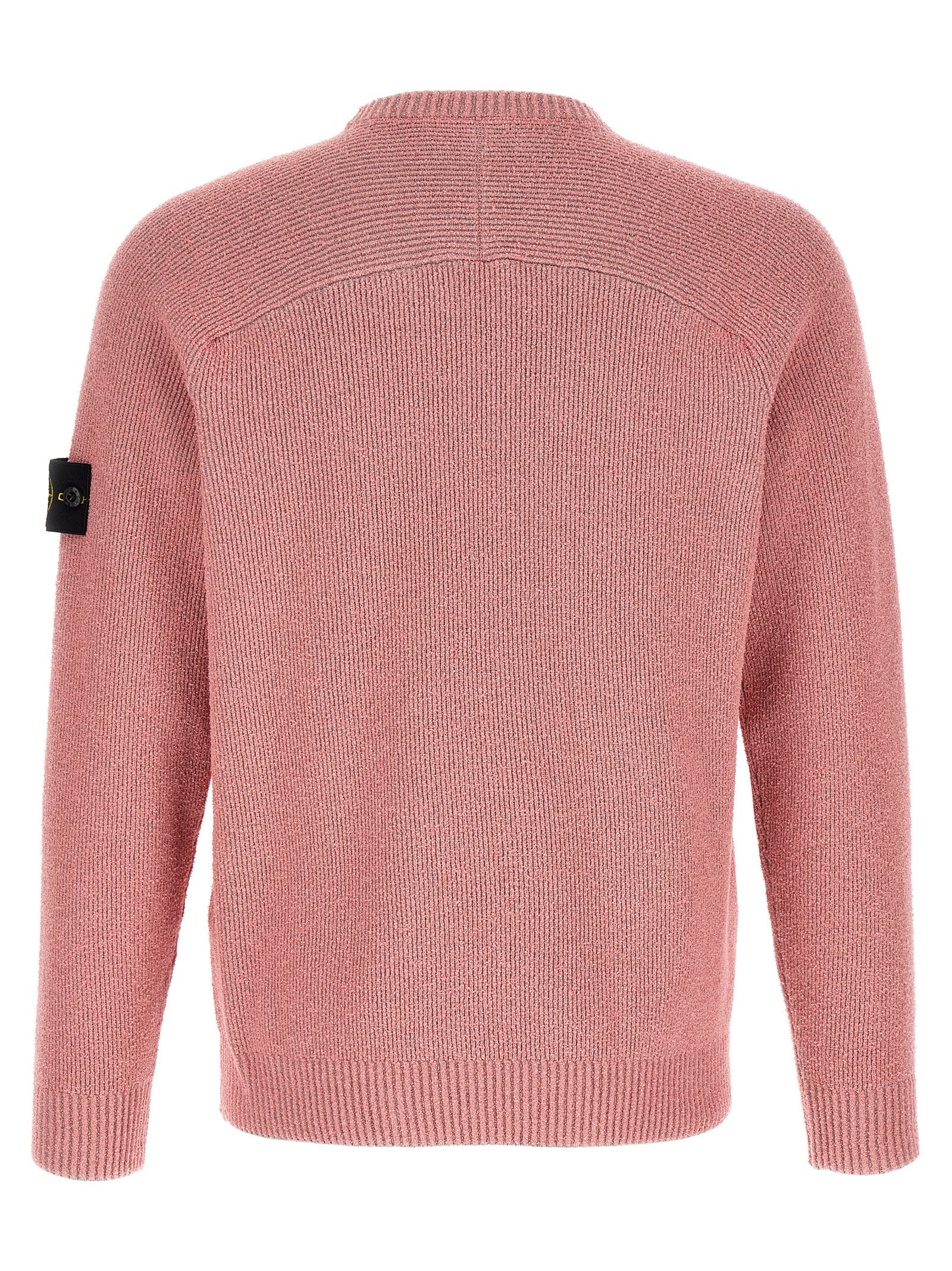 Stone Island 5100033 Bouclé Cotton Crewneck Sweater Stone Island
