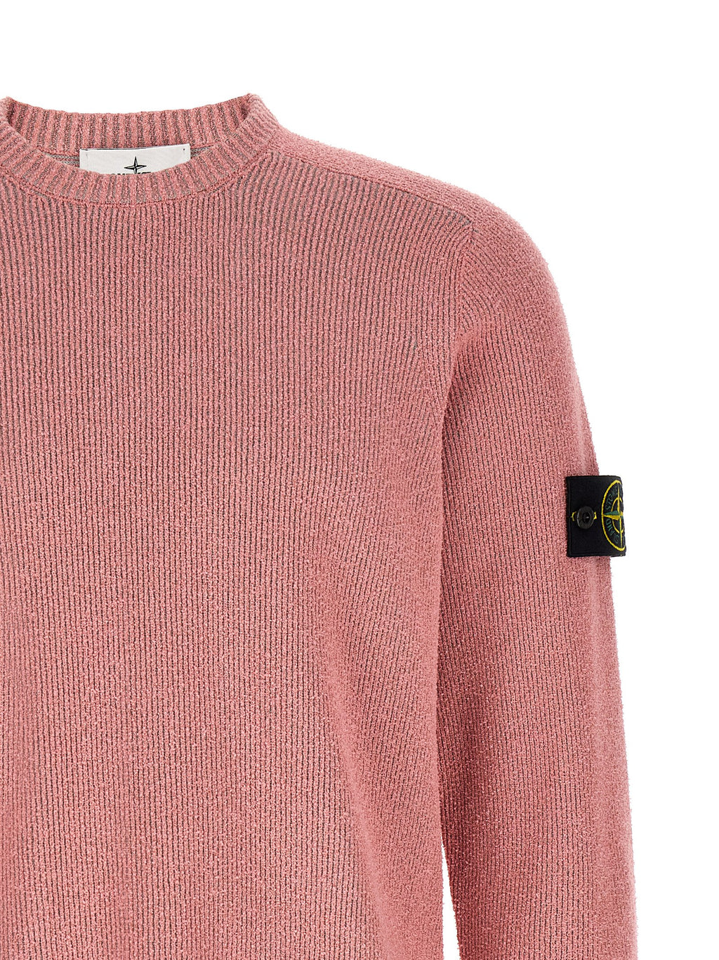 Stone Island 5100033 Bouclé Cotton Crewneck Sweater Stone Island