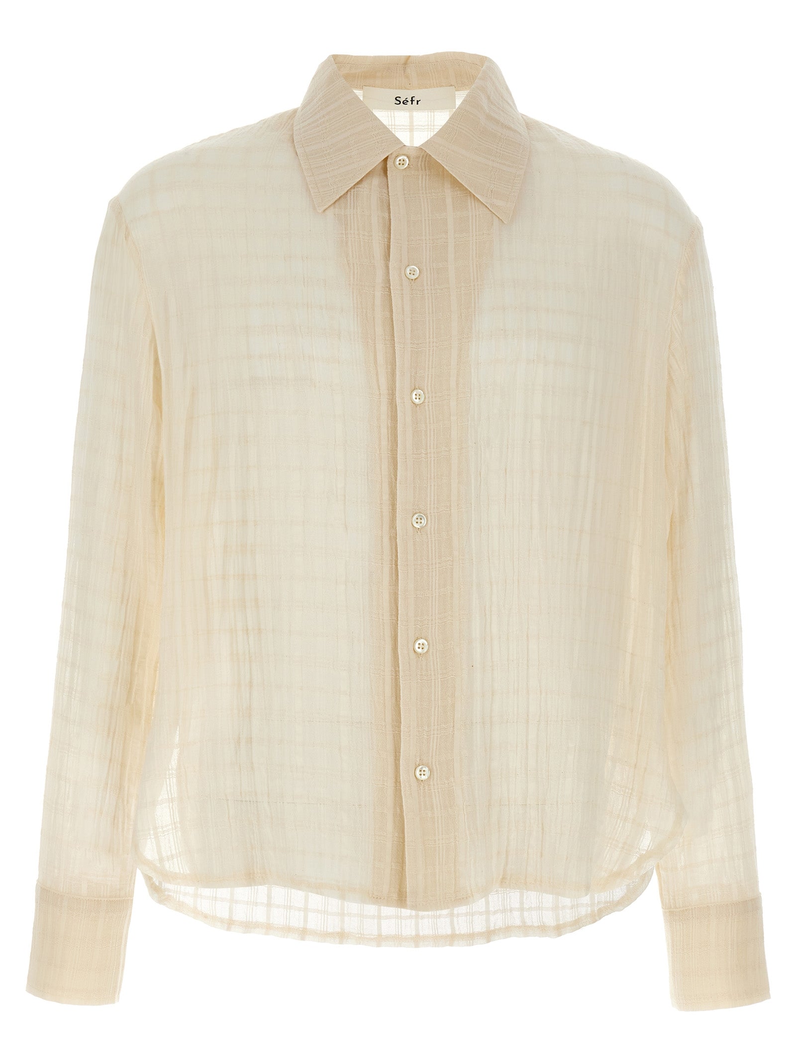 Séfr Ignacio Shirt — Beige Plaid Séfr