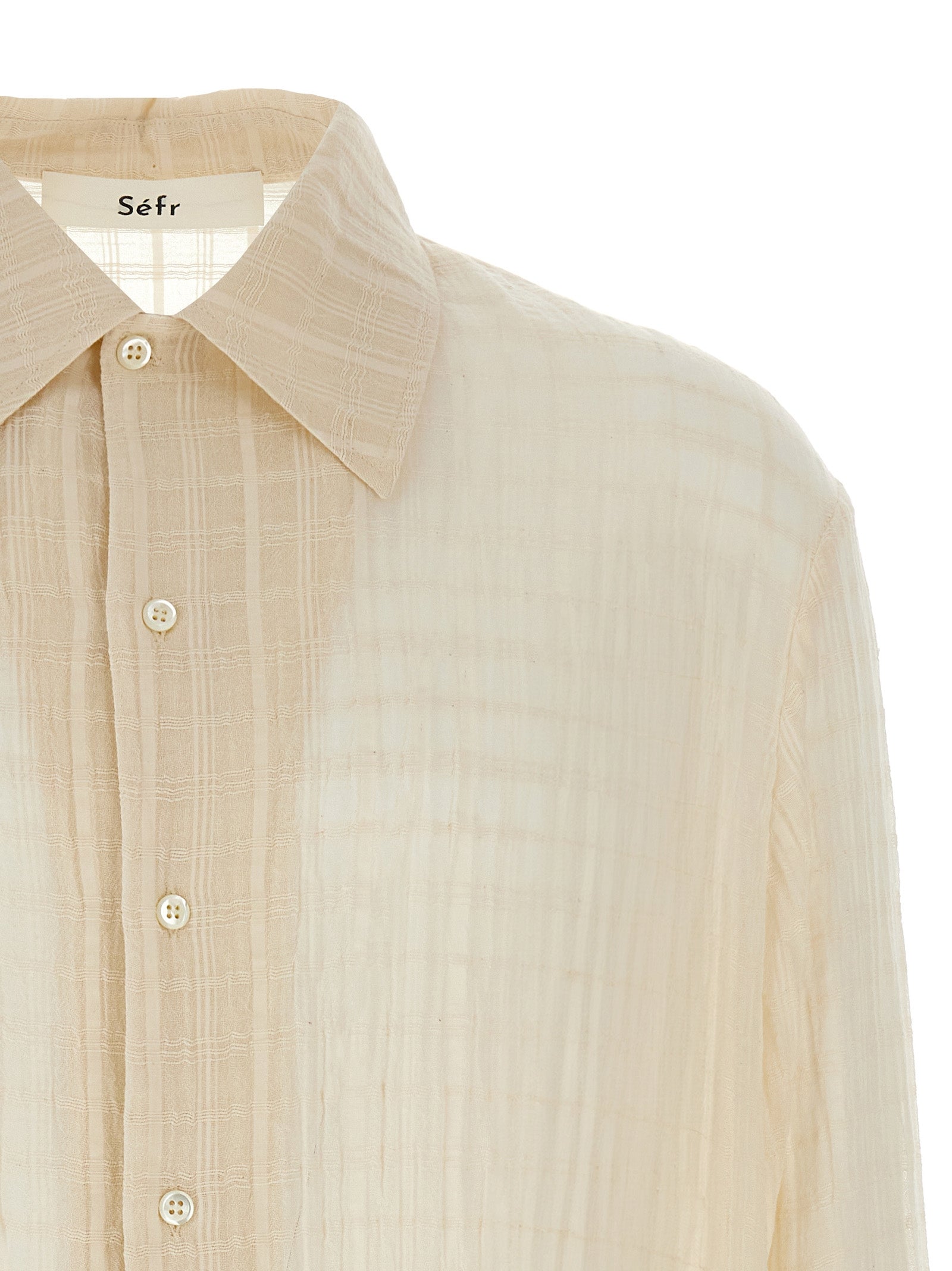 Séfr Ignacio Shirt — Beige Plaid Séfr