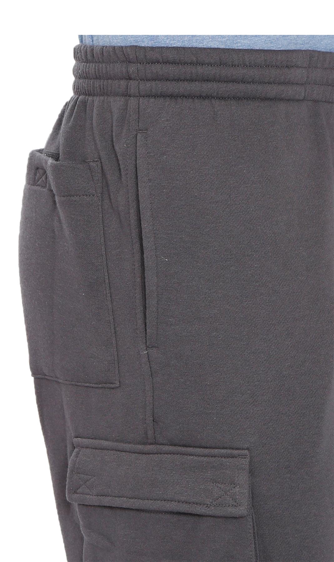 Men's Brushed Fleece Cargo Pants — Pull-On with Inner Drawstring TURTLE BAY APPAREL