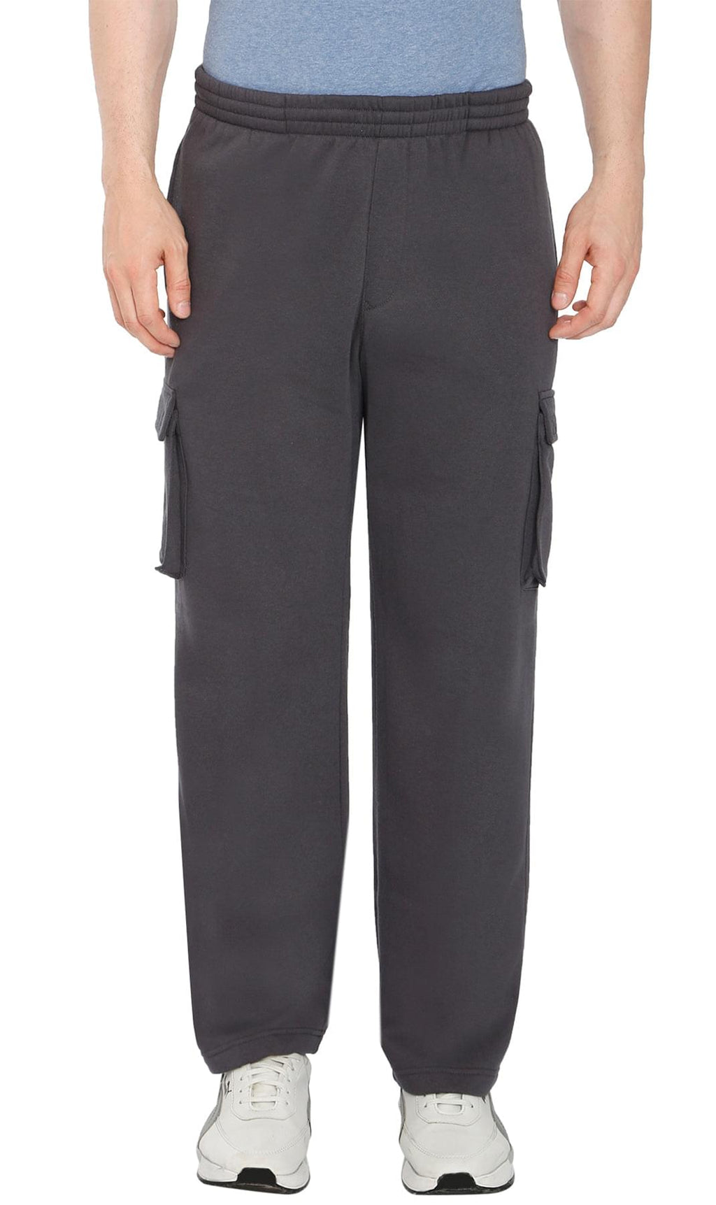 Men's Brushed Fleece Cargo Pants — Pull-On with Inner Drawstring TURTLE BAY APPAREL