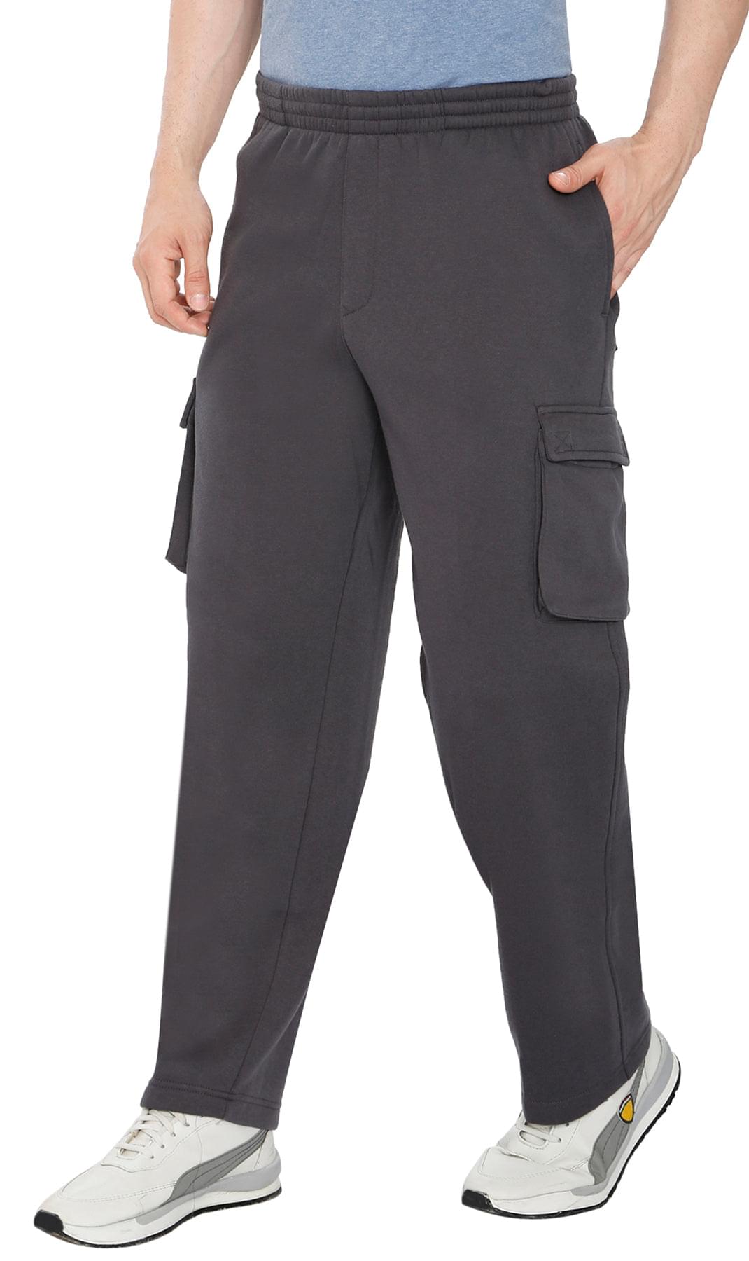 Men's Brushed Fleece Cargo Pants — Pull-On with Inner Drawstring TURTLE BAY APPAREL
