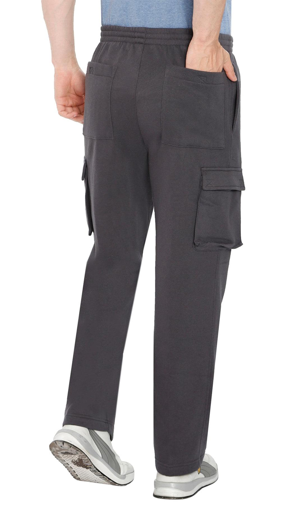 Men's Brushed Fleece Cargo Pants — Pull-On with Inner Drawstring TURTLE BAY APPAREL