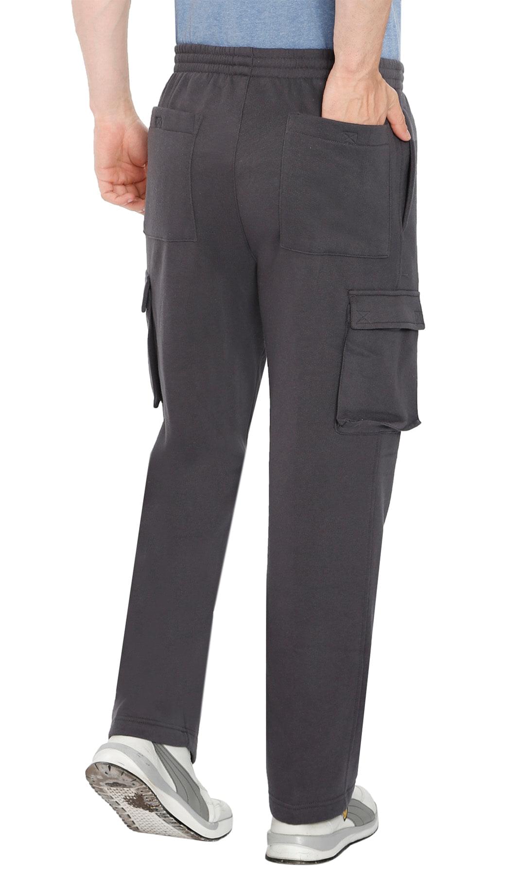 Men's Brushed Fleece Cargo Pants — Pull-On with Inner Drawstring TURTLE BAY APPAREL