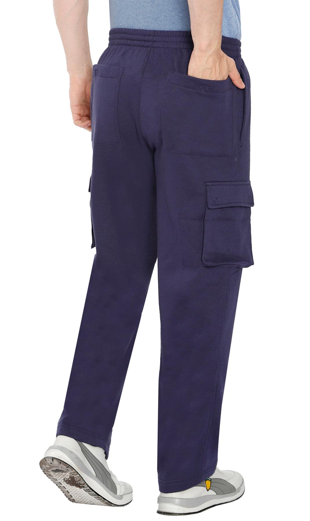Men's Brushed Fleece Cargo Pants — Pull-On with Inner Drawstring TURTLE BAY APPAREL