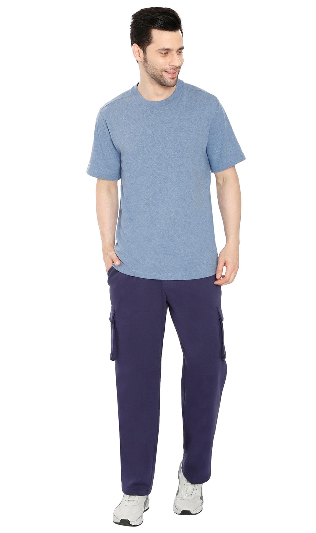 Men's Brushed Fleece Cargo Pants — Pull-On with Inner Drawstring TURTLE BAY APPAREL